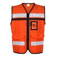CHALECO RESCATISTA CERRADO NARANJA POL