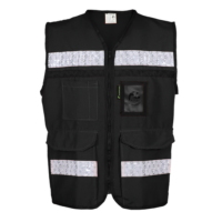 CHALECO RESCATISTA CERRADO NEGRO POL